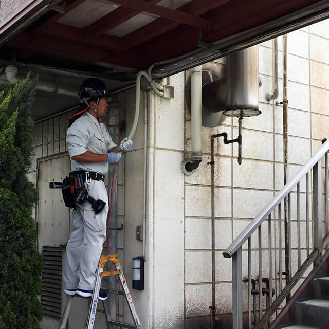 藤沢市の社員寮に防犯カメラ設置