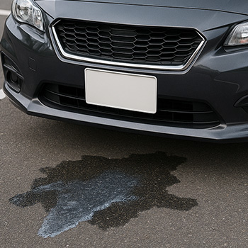 塩水をかけられた車