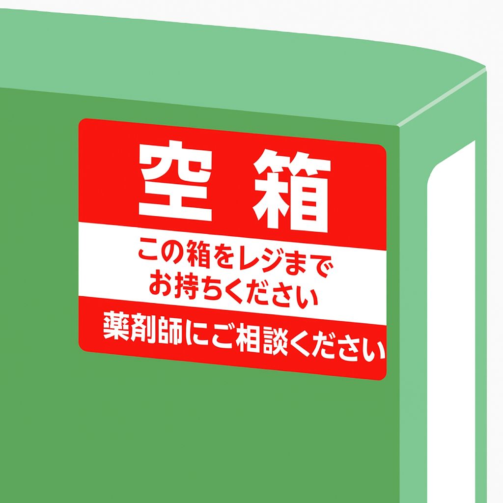 陳列用空き箱の設置