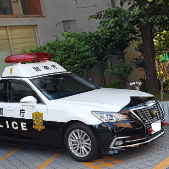 過去に事件が起きた場所に街頭防犯カメラ