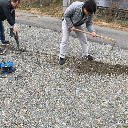 あきる野市工場の防犯カメラ設置