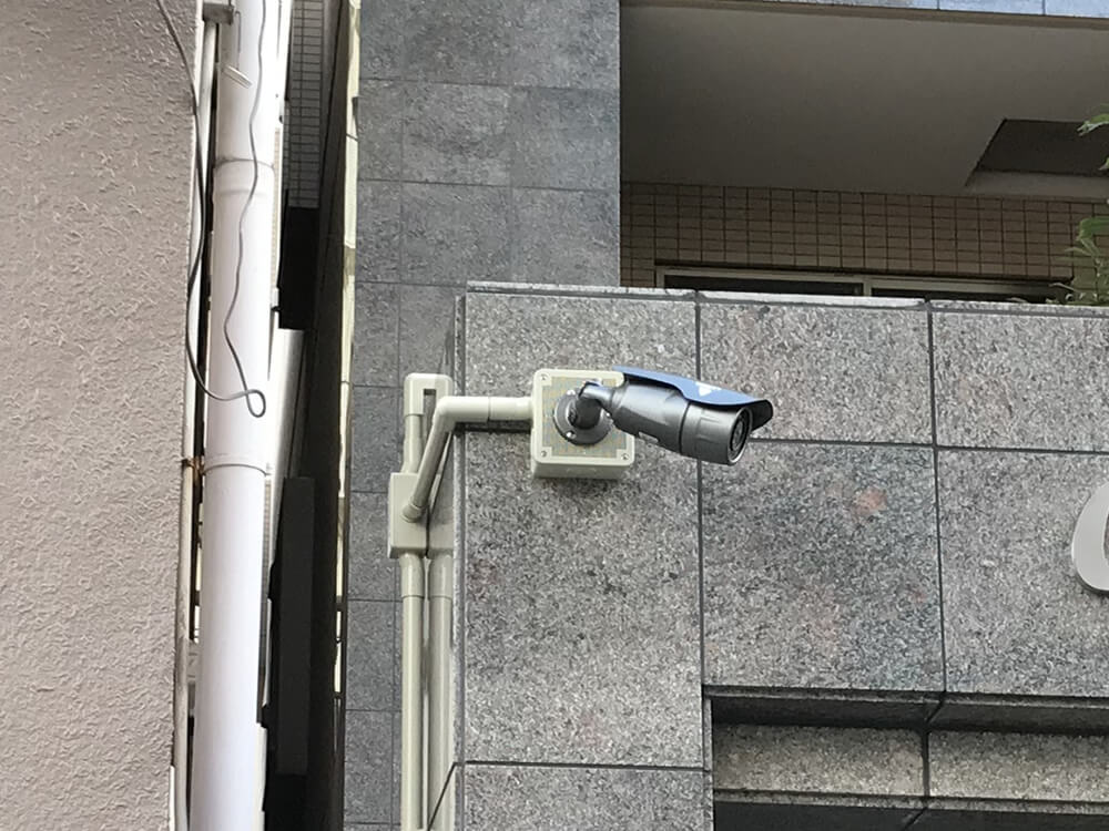 中央区　マンションの防犯カメラ