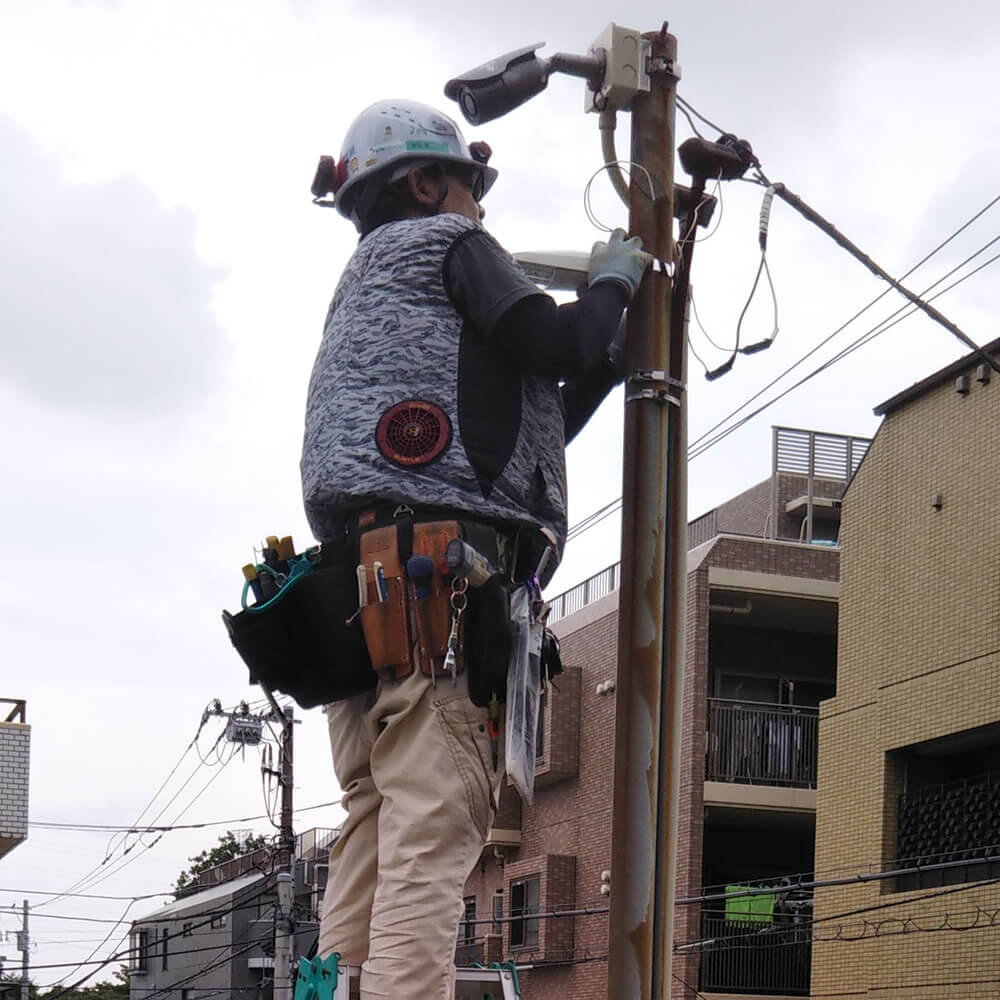 >東大和市のマンションに防犯カメラを設置しました