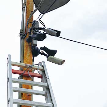 群馬県伊勢崎市のコインパーキングに防犯カメラ