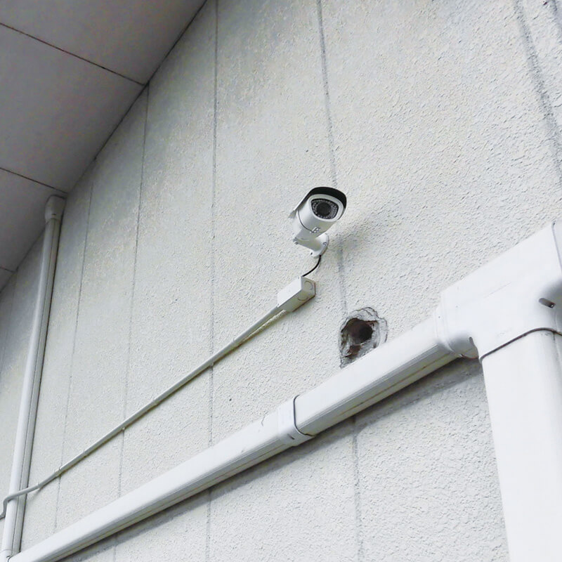 那須塩原市のビルで設置した防犯カメラ
