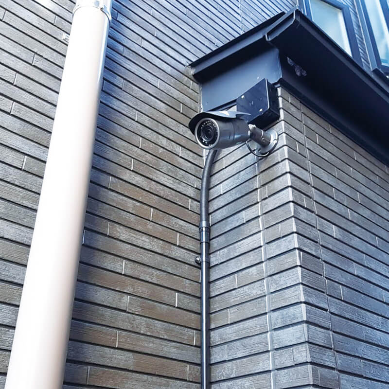 さくら市の一軒家で防犯カメラを設置
