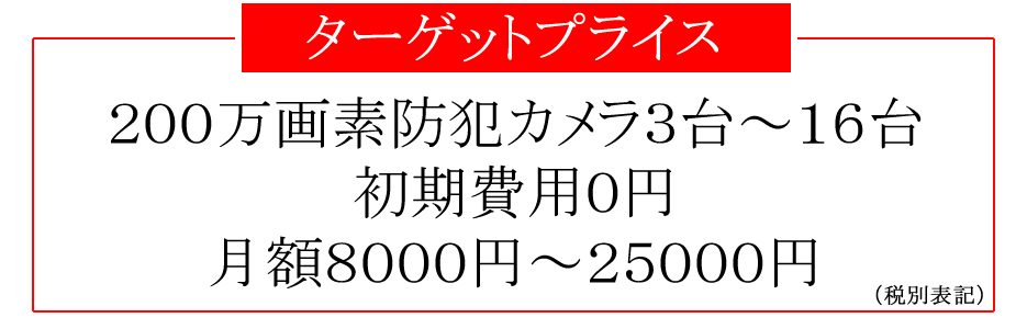 マンションに防犯カメラをレンタルで導入するときの予想価格