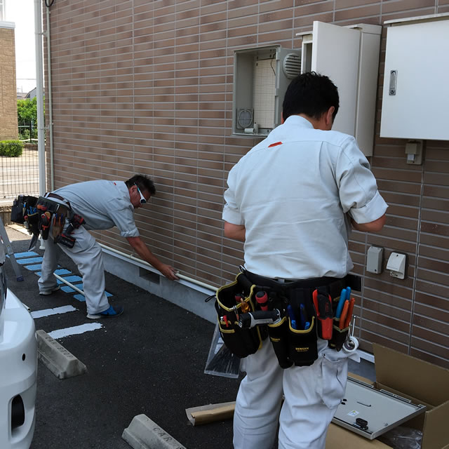 町田市のアパートの防犯カメラ